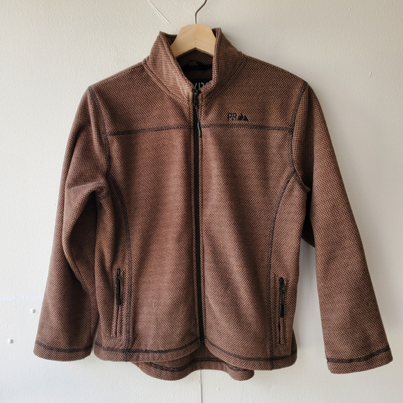 Powder River Full Zip Jacket Youth L Brown - Picture 1 of 12